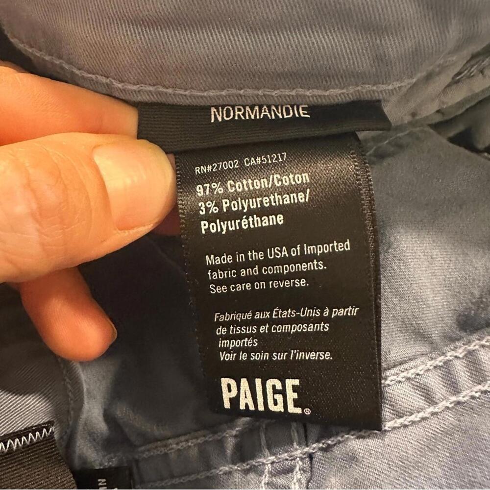 Paige Size 28 Normandie Slim Straight Leg Men's Chinos Pants In Blue Salt - Picture 10 of 11
